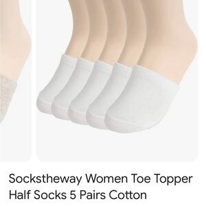 Socks, the way toe topper five pair